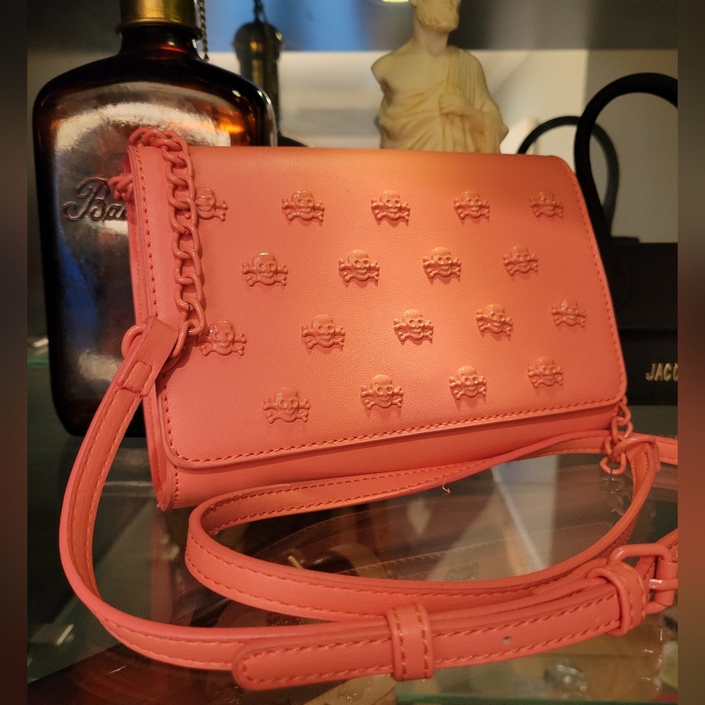 Betsey Johnson Coral Pink Crossbody Bag